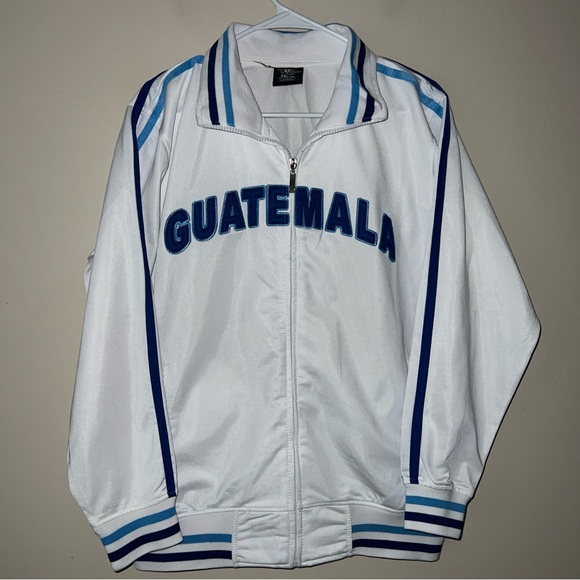 Guatemala Urban Couture Victorious Men’s Soccer Track Jacket White Blue 2XL XXL - Picture 1 of 5